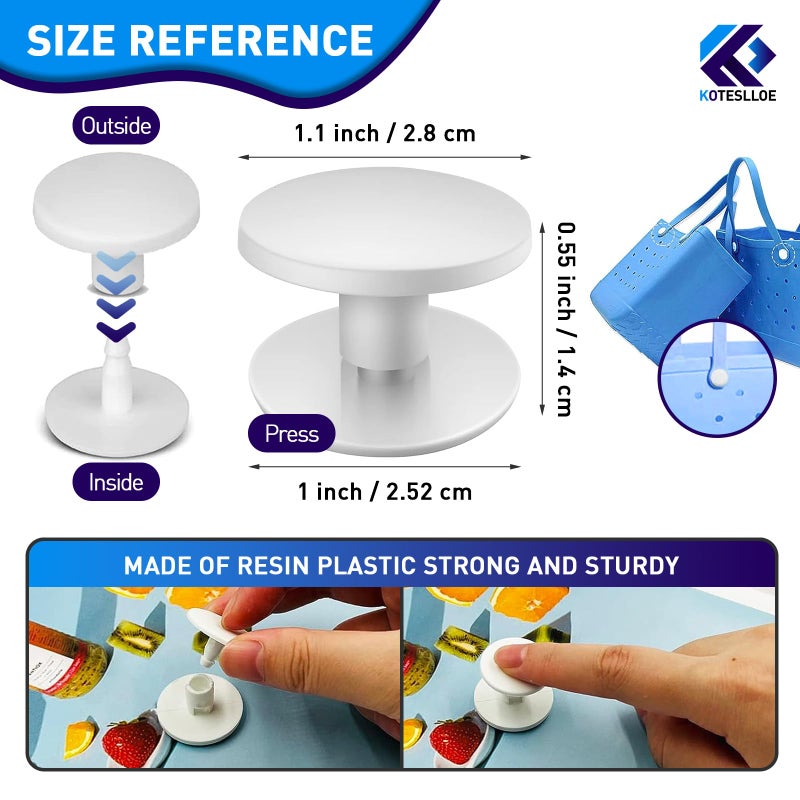 KOTESLLOE 8 Pcs Replacement Buttons Compatible with Bogg Bag - Fix Your Bag Easily Perfect Accessory for Bogg Bag Handles - Say Goodbye to Struggling with A Broken Bag - Image 2